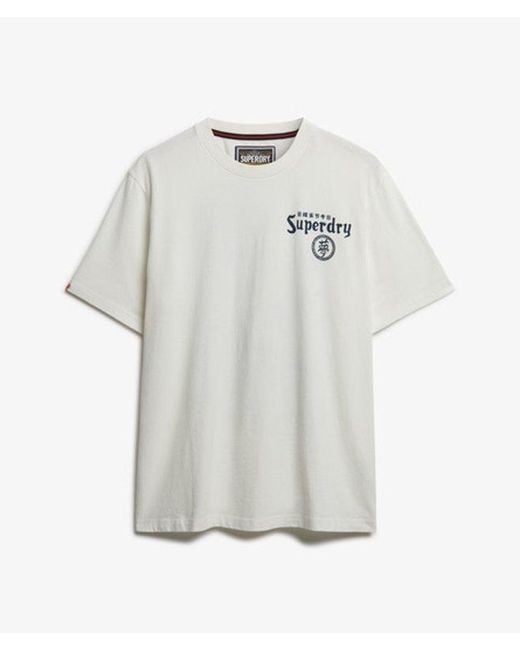 Superdry Tokyo Narrative Losse T-shirt in het White voor heren