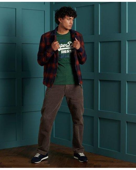 Superdry Green Vintage Logo Duo T-shirt for men