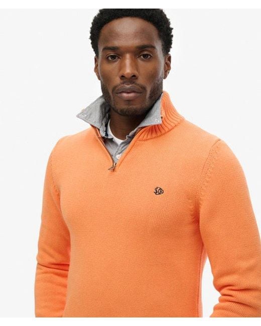 Superdry Orange & Co Cotton Half Zip Knit Jumper for men