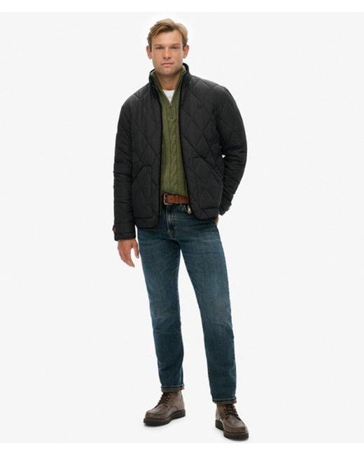 Superdry Black Quilted Estate Liner Jacket for men