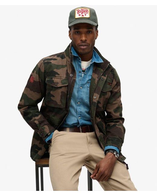 Superdry Gray Rookie Military Jacket for men