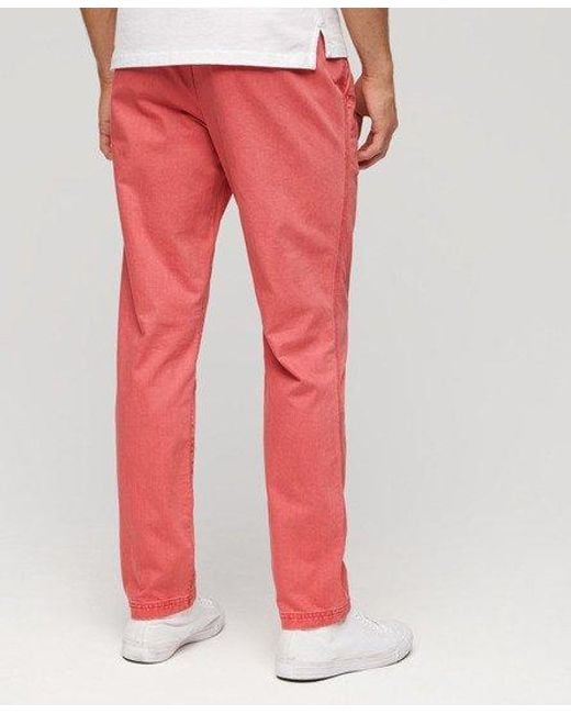 Superdry Red International Chino Pants for men