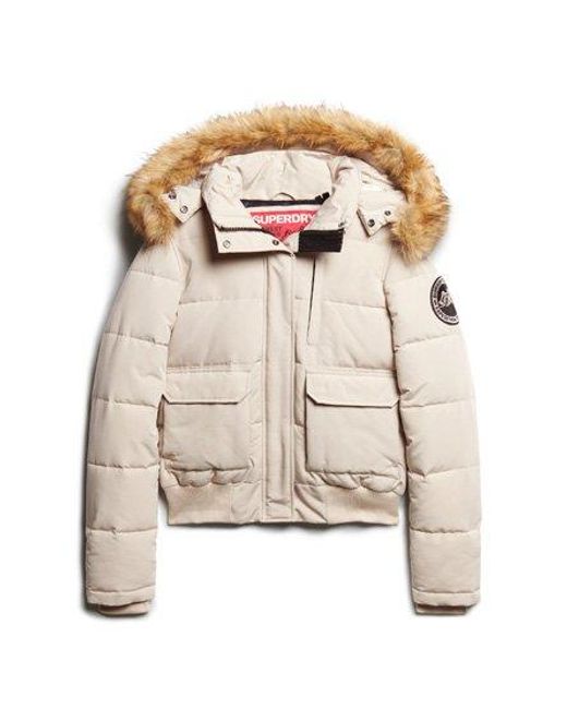 Superdry Natural Everest Hooded Bomber Jacket