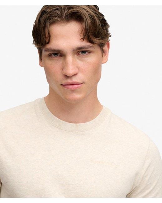 Superdry White & Co Essential Company Logo Embroidered T-shirt for men