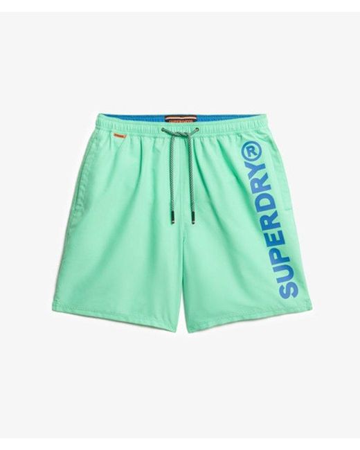 Superdry Green & Co Sport Graphic 17-inch Swim Shorts for men