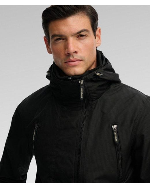 Superdry Black & Co Hooded Mountain Windbreaker Jacket for men