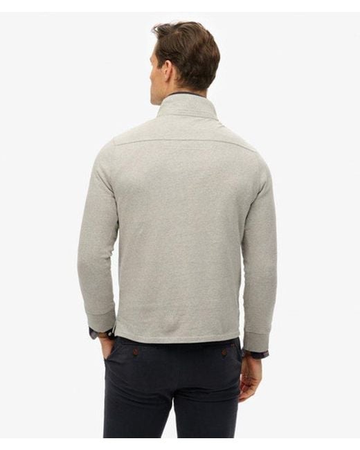 Superdry Gray & Co Cotton Classics Jersey Half Zip Sweatshirt for men