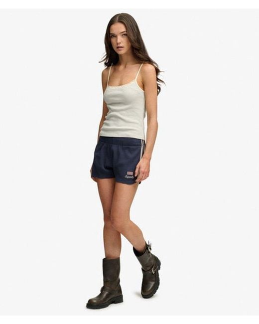 Superdry Blue & Co Athletic Essentials Waffle Retro Shorts