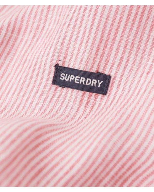 Superdry Pink & Co Casual Linen Long Sleeve Shirt for men