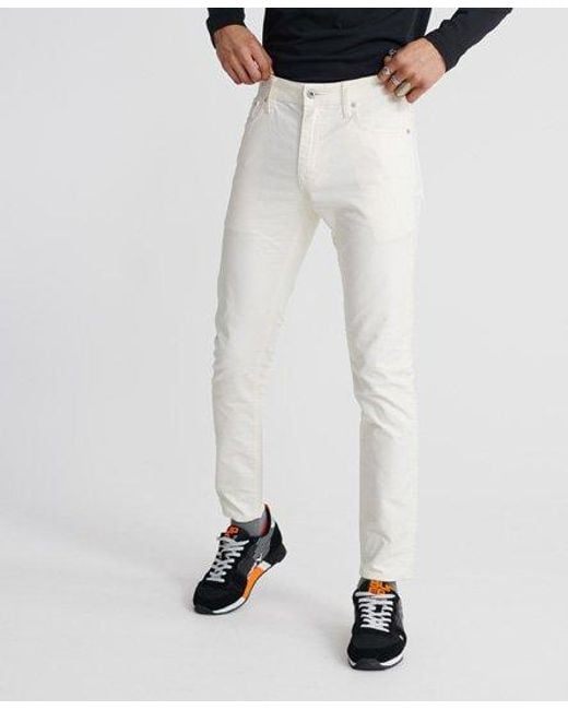 Superdry White Edit Slim Double Dye Twill Jeans Size: 28/32 for men