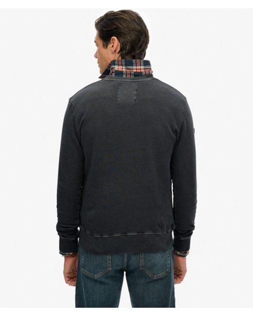 Superdry Black & Co Athletic Embossed Sweatshirt for men