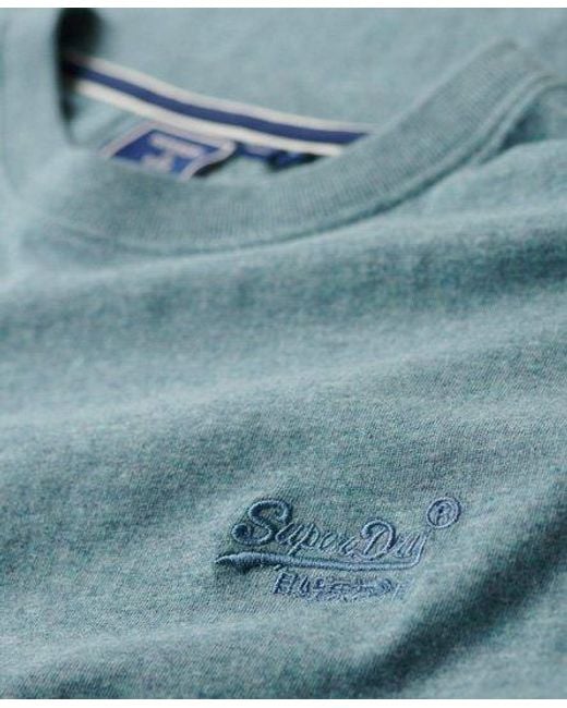 Haut brodé vintage logo en coton bio Superdry pour homme en coloris Blue