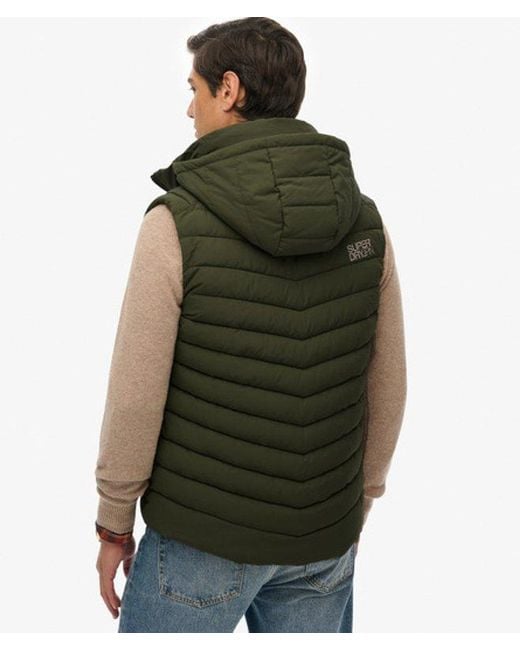 Superdry Green & Co Hooded Fuji Padded Gilet for men