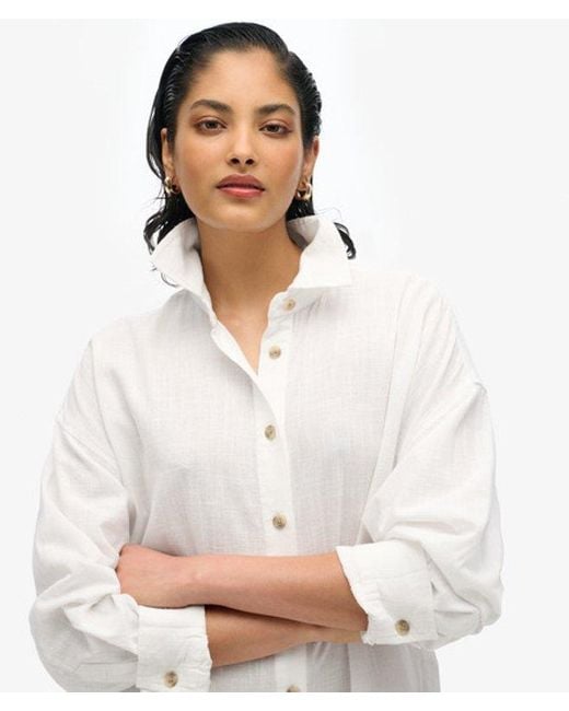 Superdry White & Co Ibiza Long Beach Shirt