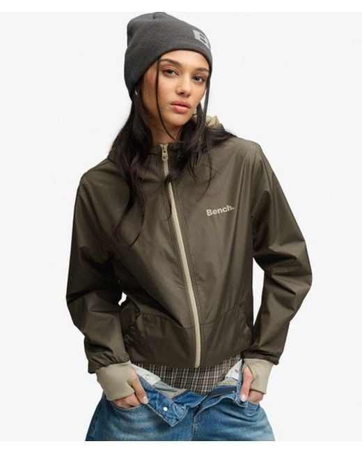 Superdry Brown Bench X & Co Bench Hooded Shell Zip Jacket