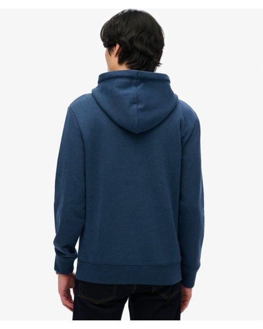 Superdry Blue Core Logo Great Outdoors Relaxed Hoodie for men