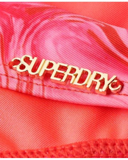 Superdry Red Printed Cheeky Bikini Bottoms