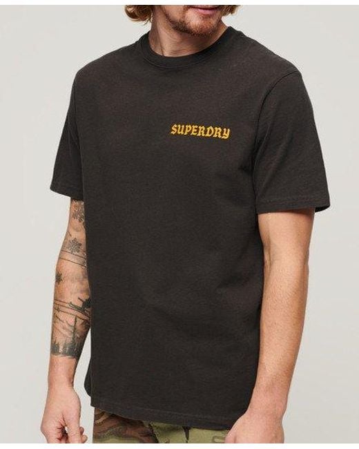 Superdry Gray Tattoo Graphic Loose Fit T-shirt for men
