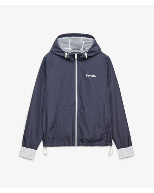 Superdry Blue Bench X & Co Bench Hooded Shell Zip Jacket