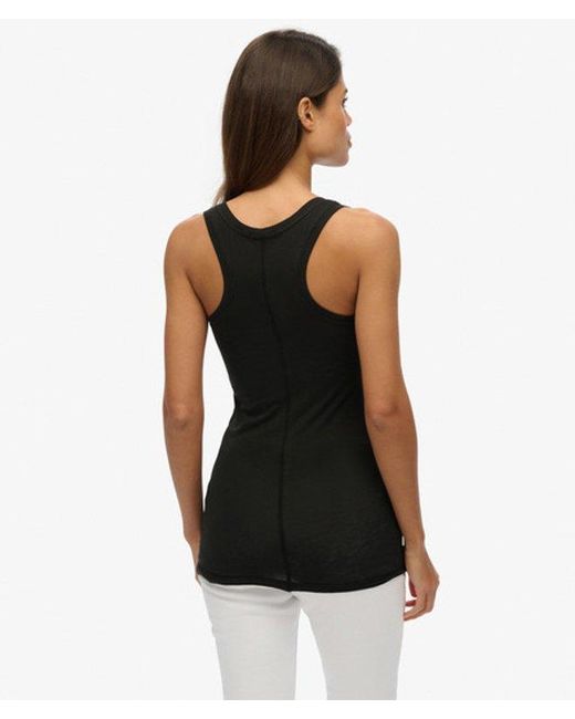 Superdry Black & Co Studios Lightweight Racer Vest Top