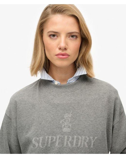 Superdry Gray & Co British Design Relaxed Crew Sweatshirt