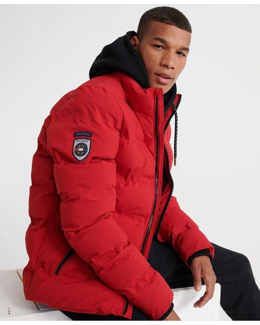 Superdry Ultimate Radar Quilt Puffer Jacket in Red for Men - Lyst