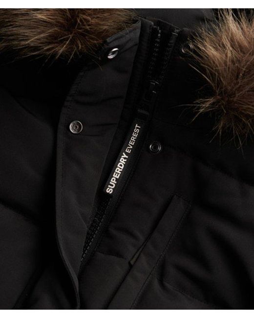 Superdry Everest-bomberjack Met Capuchon in het Black