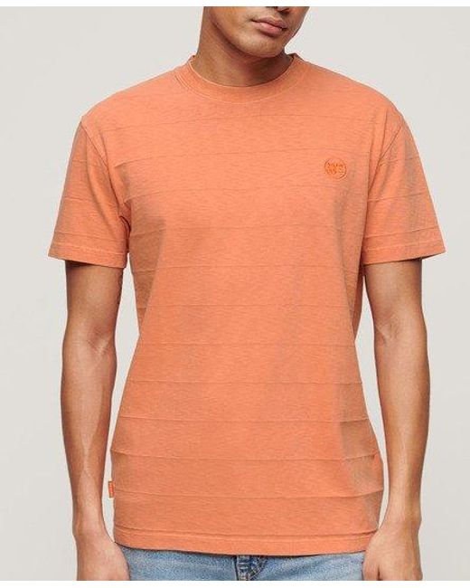 Superdry Vintage Texture T-shirt Van Biologisch Katoen in het Orange voor heren