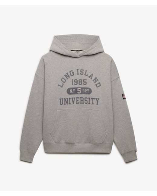 Superdry Gray & Co Athletic Essentials Relaxed Hoodie
