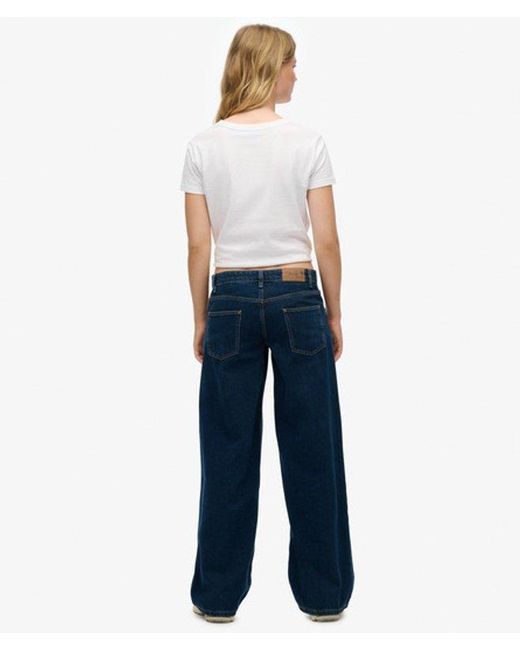 Superdry Blue & Co Cult Mid Rise baggy Jeans