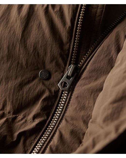 Superdry Brown Hooded Puffer Jacket for men