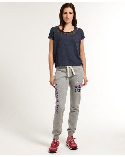Superdry Blue Ombre Sparkle Joggers Marl
