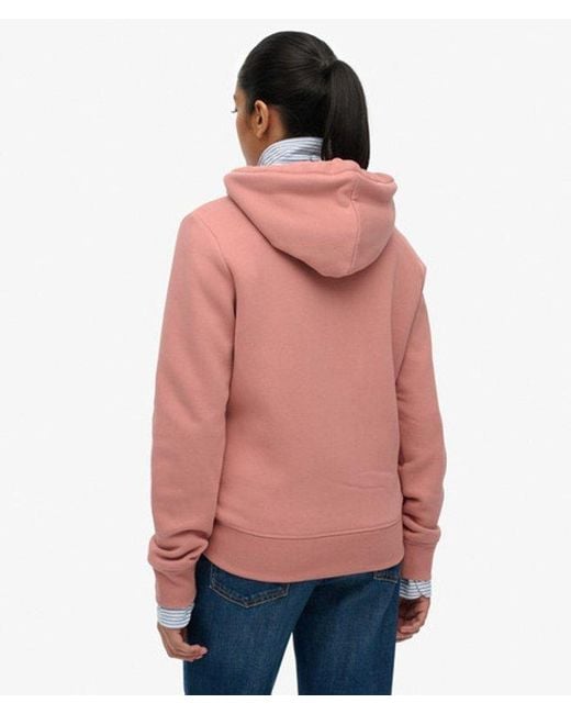 Superdry Red & Co Athletic Essentials Logo Zip Hoodie