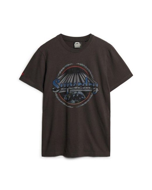 Superdry Black & Co Rock Graphic Band T-shirt for men