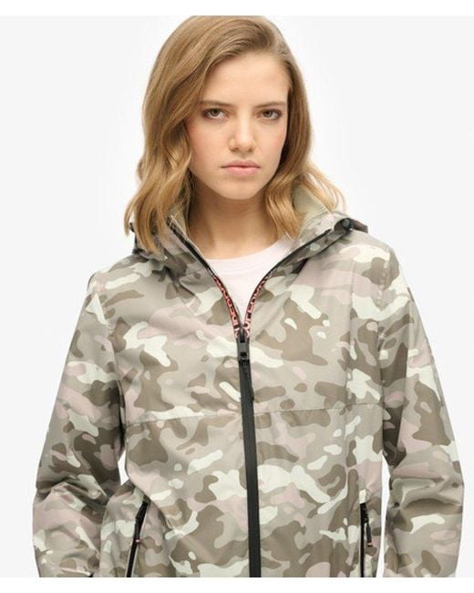 Superdry Natural & Co Hooded Logo Windbreaker Jacket