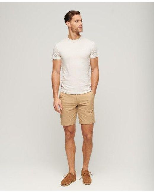 Superdry Blue Stretch Chino Shorts for men