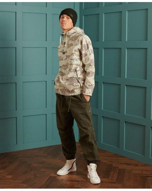 Superdry Green Rookie Overhead Jacket Desert Camo for men