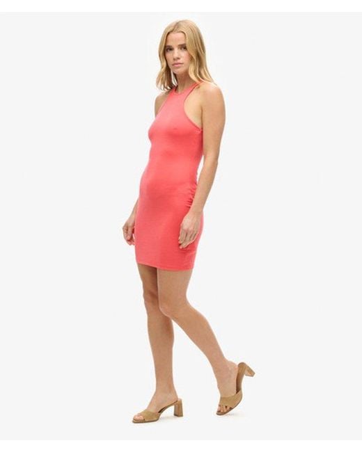 Superdry Red & Co Modal Jersey Racer Sleeveless Mini Dress