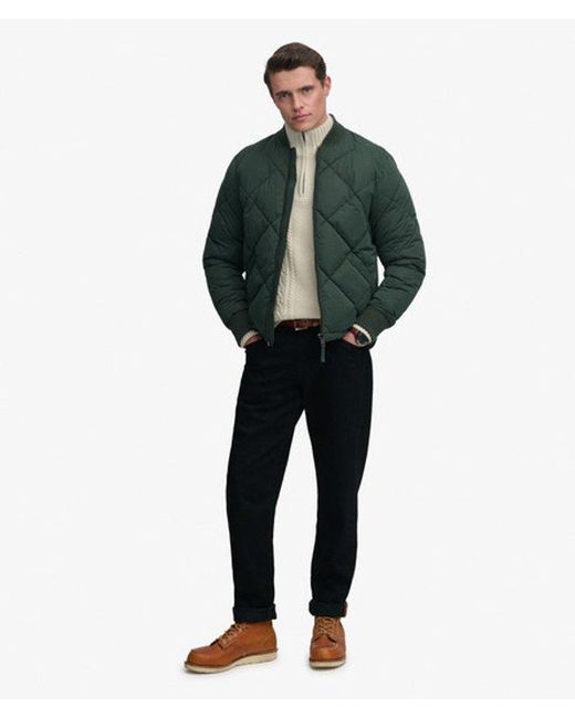 Superdry Green & Co Diamond Quilt Jacket for men