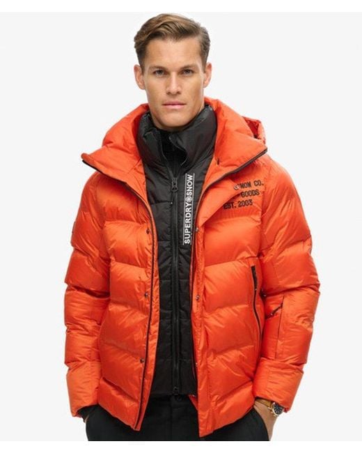 Superdry Red & Co Ski Sport Puffer Jacket for men