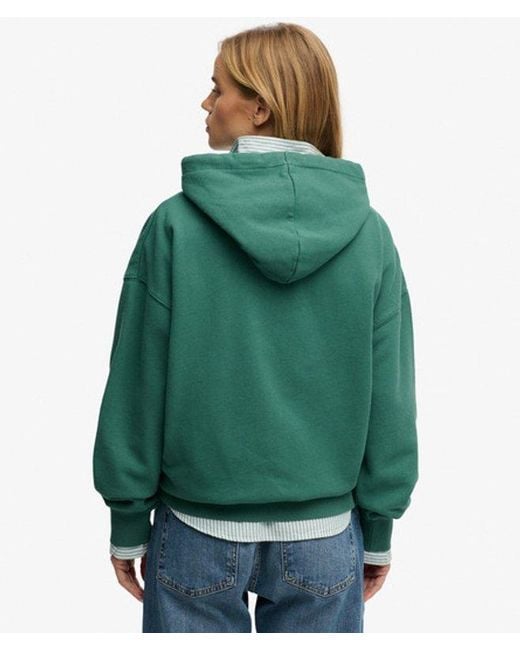 Superdry Luxe Casual Relaxed Hoodie in het Green