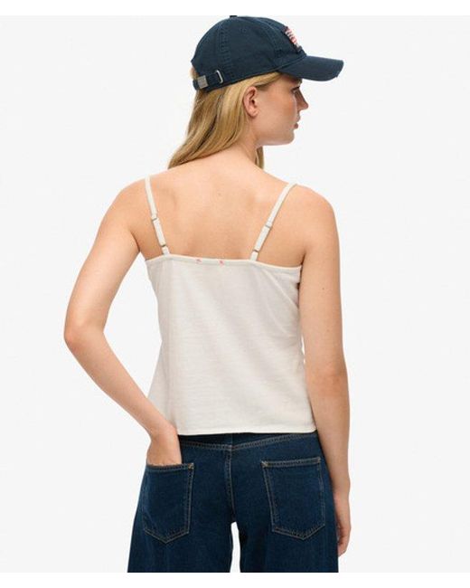 Superdry White & Co Lace Button Through Cami Top