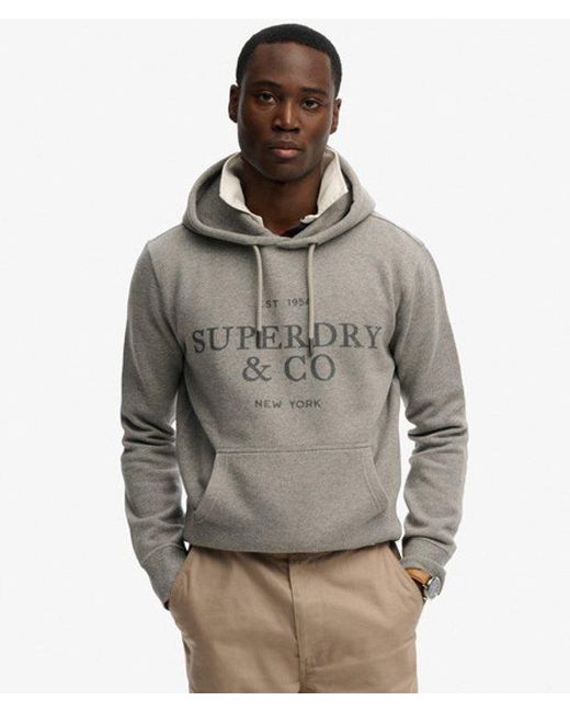 Superdry Gray & Co 1954 Company Relaxed Hoodie for men