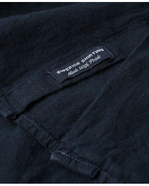 Superdry Blue Studios Casual Linen Shirt for men