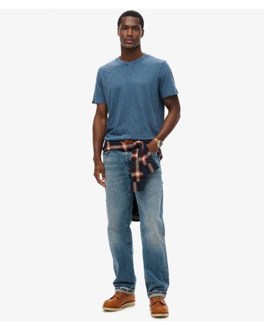 Superdry Blue & Co Crew Neck Slub Short Sleeved T-shirt for men