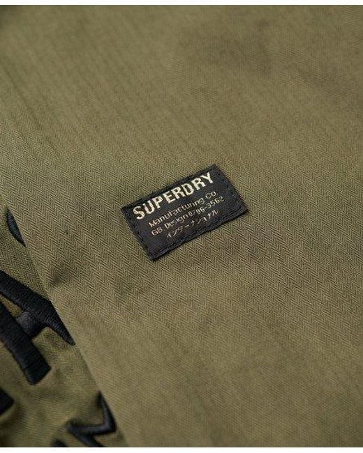 Superdry Green Military M65 Embroidered Lightweight Jacket for men