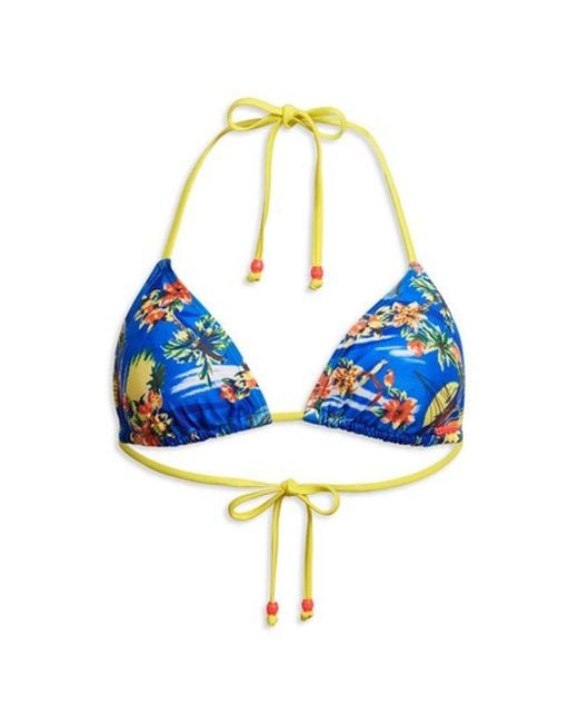 Superdry Blue & Co String Triangle Bikini Top