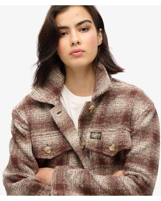 Superdry Brown Heavyweight Unlined Overshirt