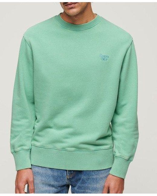 Superdry Green Vintage Washed Sweatshirt for men