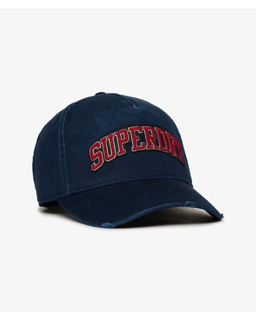Superdry Blue Varsity Logo Trucker Cap